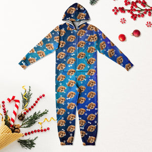 GeckoCustom Custom Photo Galaxy Onesie Pajamas For Dog Lovers HO82 893230