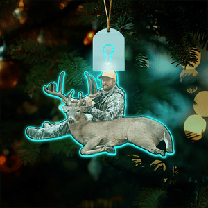 GeckoCustom Custom Photo Gift For Hunter Led Acrylic Ornament HA75 891682 3 inches