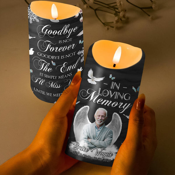 Gone But Never Forgotten - Memorial Personalized Custom Bottle Lamp - Sympathy Gift For Family Members