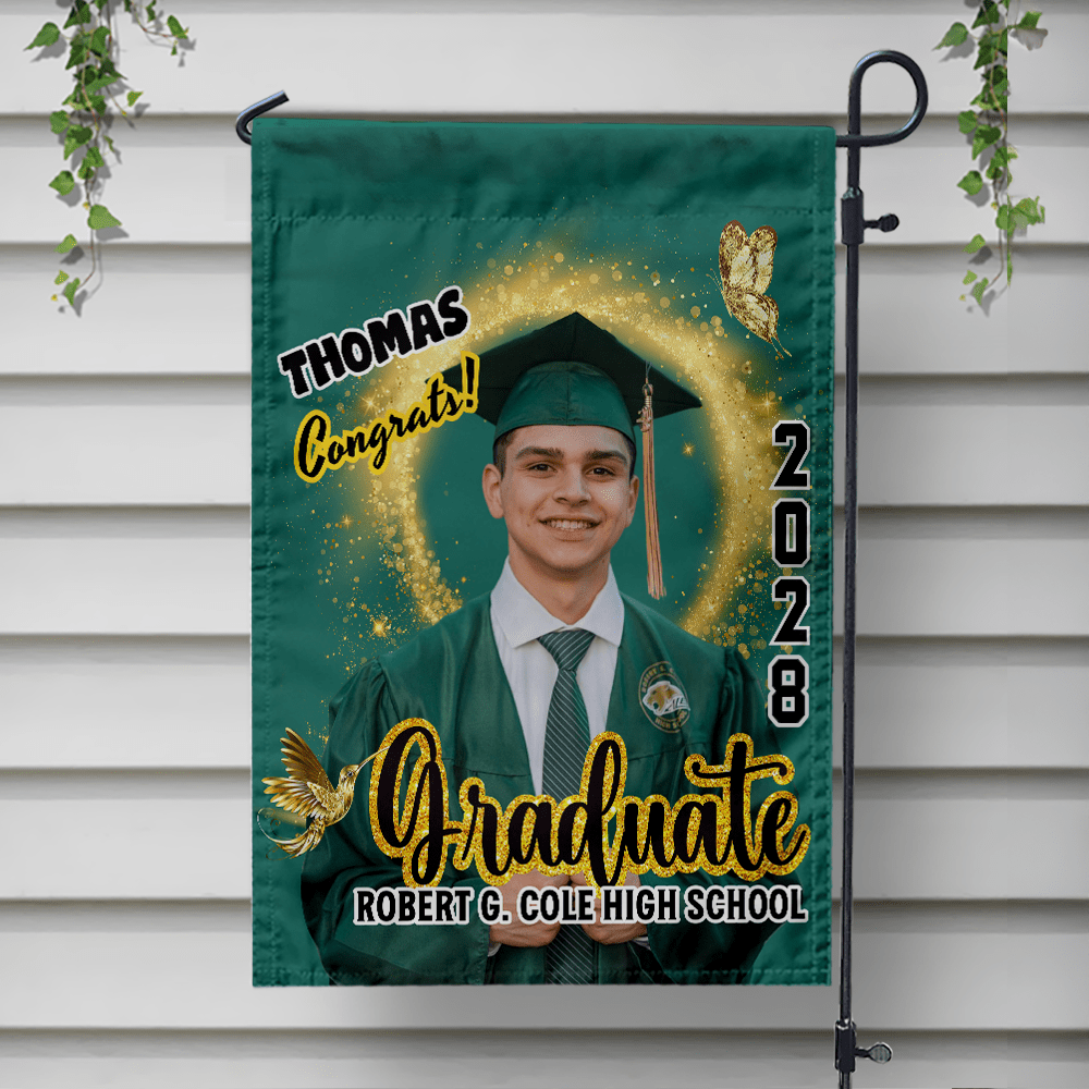 GeckoCustom Custom Photo Graduation 2025 Garden Flag - Unique Keepsake Gift for Proud Grads LM32 893049