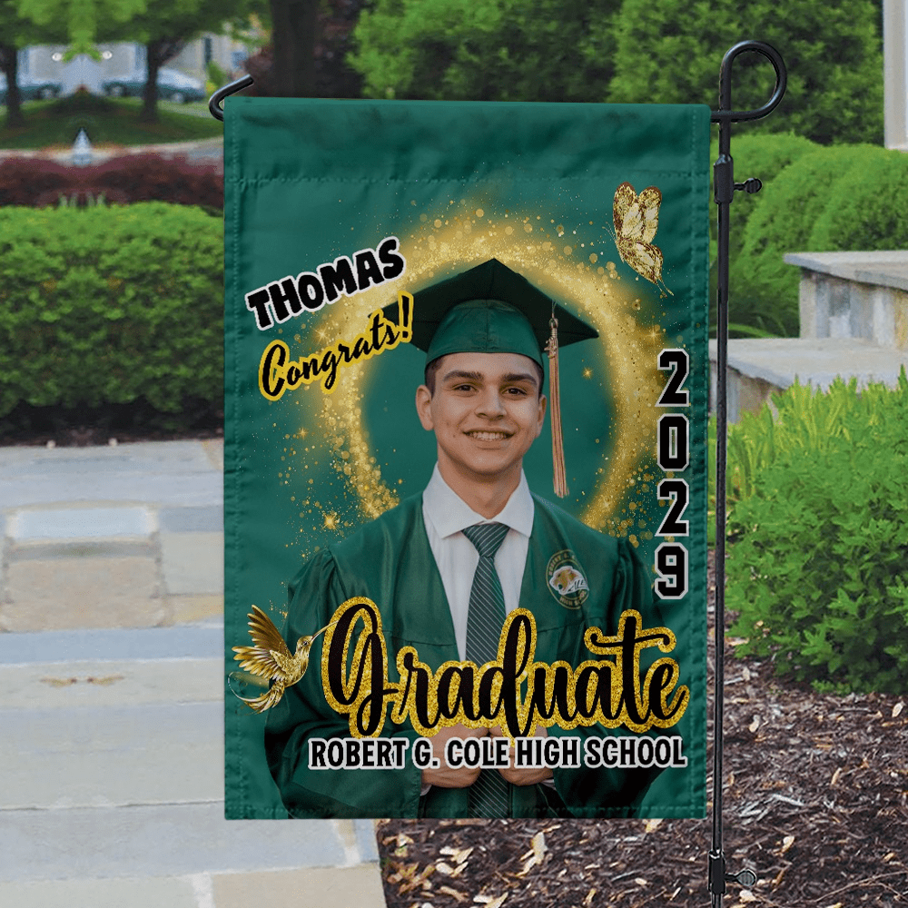 GeckoCustom Custom Photo Graduation 2025 Garden Flag - Unique Keepsake Gift for Proud Grads LM32 893049