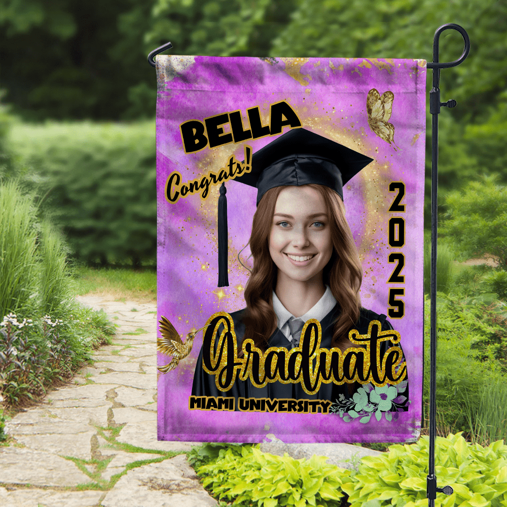 GeckoCustom Custom Photo Graduation 2025 Garden Flag - Unique Keepsake Gift for Proud Grads LM32 893049