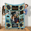 GeckoCustom Custom Photo Graduation Blanket, Class of 2024 Gift, HN590