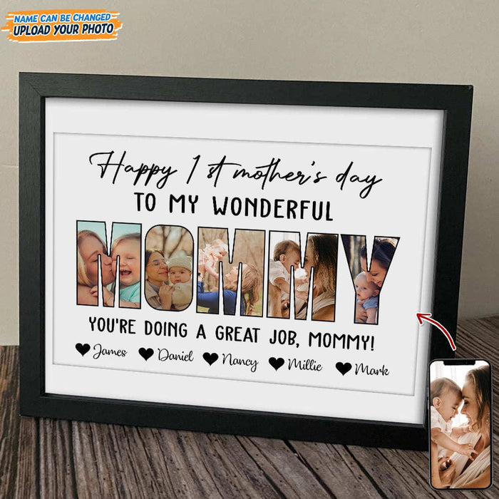 GeckoCustom Custom Photo Happy 1st Mother's Day Mummy Picture Frame N304 889148 8"x10"