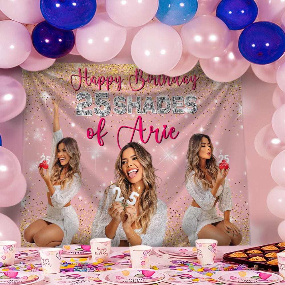 GeckoCustom Custom Photo Happy Birthday Backdrop DM01 890863