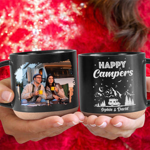 GeckoCustom Custom Photo Happy Campers Couple Pottery Mug TH10 892173 12oz