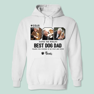 GeckoCustom Custom Photo Happy Father's Day Best Dog Dad Bright Shirt K228 889262 Pullover Hoodie / Sport Grey Color / S