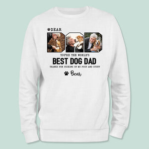 GeckoCustom Custom Photo Happy Father's Day Best Dog Dad Bright Shirt K228 889262 Long Sleeve / Sport Grey Colour / S