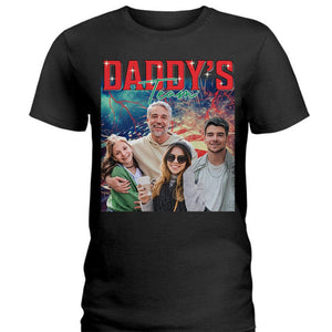 GeckoCustom Custom Photo Happy Father's Day Daddy‘s Team Dark Shirt N304 HO82 890706