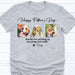 GeckoCustom Custom Photo Happy Father's Day, Dog Dad Family Shirt DA199 890178