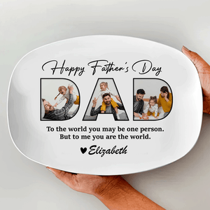 GeckoCustom Custom Photo Happy Father's Day, Family Platter HA75 890712