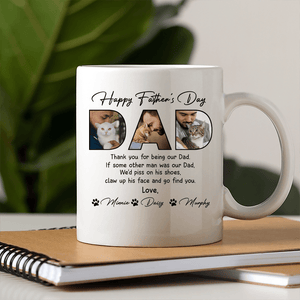 GeckoCustom Custom Photo Happy Father's Day For Cat Lover Mug TH10 890907
