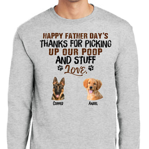 GeckoCustom Custom Photo Happy Father's Day Thank For Picking Up My Poop Shirt K228 889353