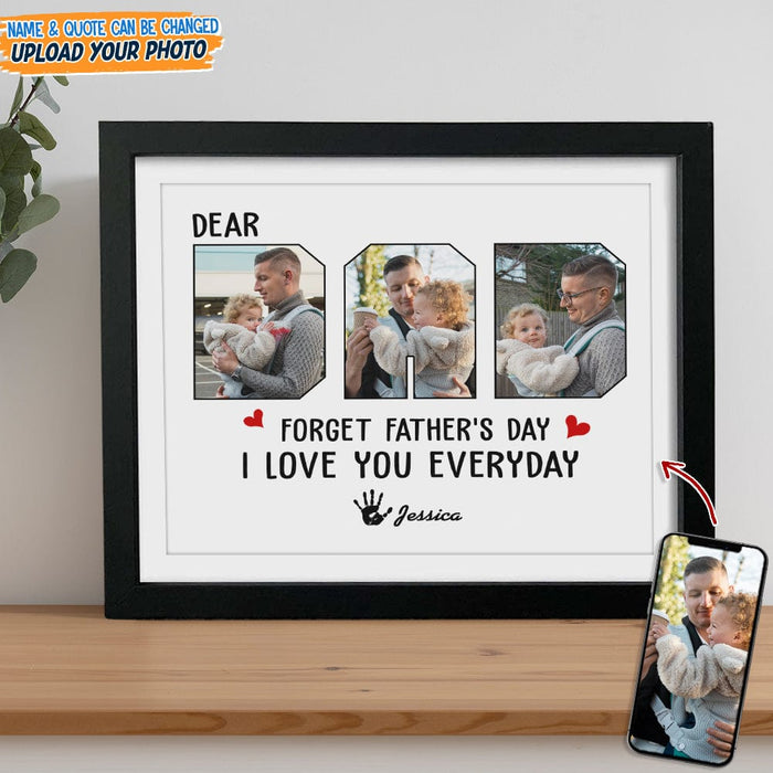 GeckoCustom Custom Photo Happy Father's Day To The Best Dog Dad Picture Frame 8"x10"