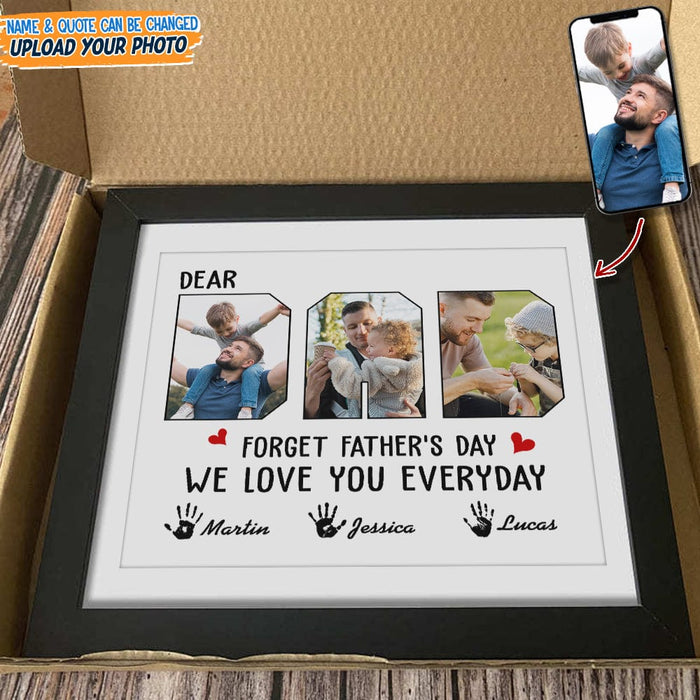 GeckoCustom Custom Photo Happy Father's Day To The Best Dog Dad Picture Frame 8"x10"
