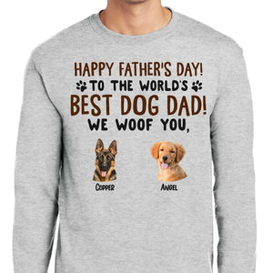 GeckoCustom Custom Photo Happy Father's Day To The World Best Dog Dad Shirt TA29 889339