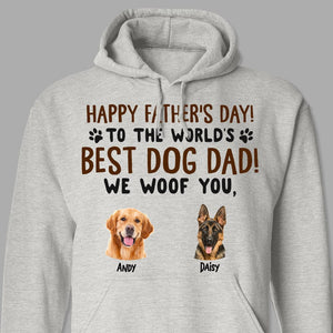 GeckoCustom Custom Photo Happy Father's Day To The World Best Dog Dad Shirt TA29 889339