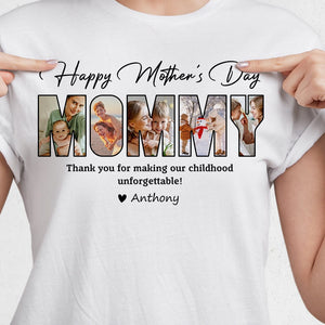 GeckoCustom Custom Photo Happy Mother's Day To My World Family Bright Shirt DA199 890176 Women Tee / Light Blue Color / S