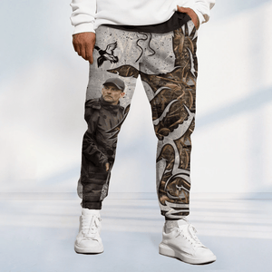 GeckoCustom Custom Photo Hunting With Camouflage Background Sweatpants N304 889830