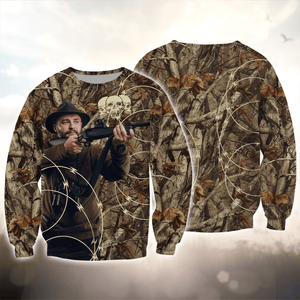 GeckoCustom Custom Photo Hunting With Camouflage Background T-Shirt N304 889846