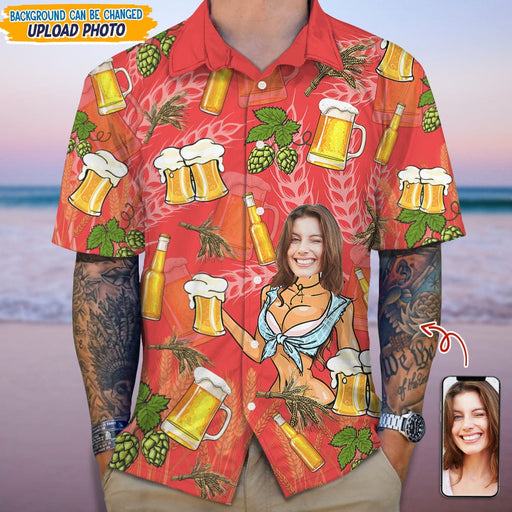 GeckoCustom Custom Photo Husband And Boyfriend Hawaii Shirt Summer Gift TA29 889319