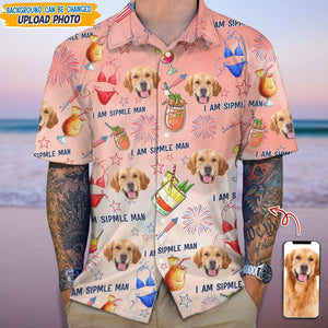 GeckoCustom Custom Photo I Am A Simple Man For Dog Lover Hawaii Shirt N304 889451