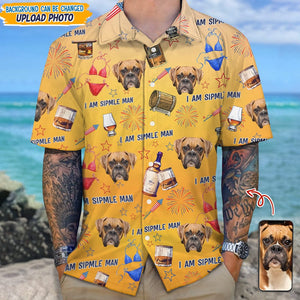 GeckoCustom Custom Photo I Am A Simple Man For Dog Lover Hawaii Shirt N304 889451