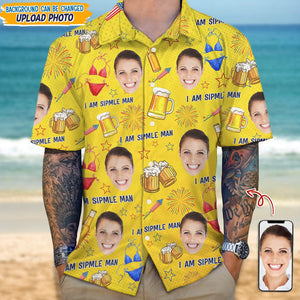 GeckoCustom Custom Photo I Am A Simple Man With Summer Design Hawaii Shirt N304 889449