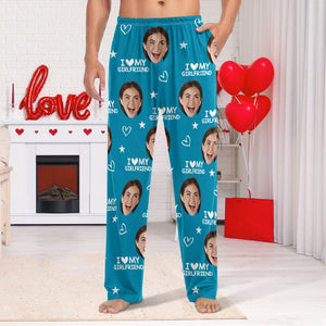 GeckoCustom Custom Photo I Love My Boyfriend/Girlfriend Valentine's Gift Pajamas For Couple TH10 892335