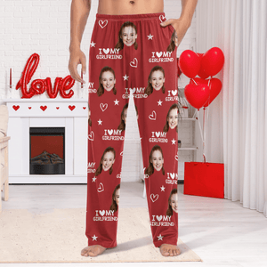 GeckoCustom Custom Photo I Love My Boyfriend/Girlfriend Valentine's Gift Pajamas For Couple TH10 892335