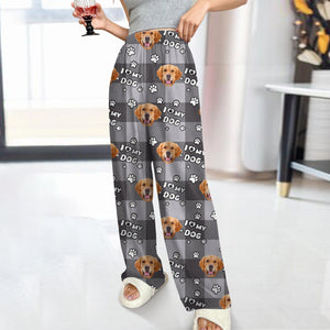 GeckoCustom Custom Photo I Love My Dog, I Love My  Cat Sweatpants HA75 895090