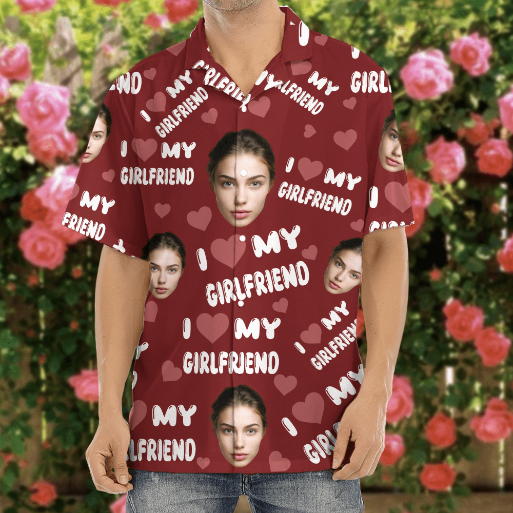 GeckoCustom Custom Photo I Love My Wife/ Girlfriend/ Husband/ Boyfriend Hawai Shirt Valentine's Day, Anniversary Gift HA75 891826