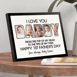 GeckoCustom Custom Photo I Love You Daddy Poster Canvas Picture Frame HA75 890586
