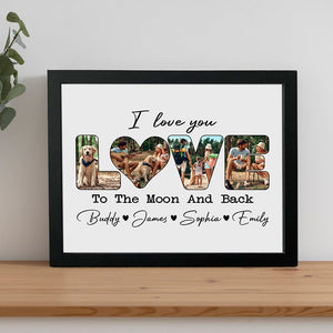 GeckoCustom Custom Photo I Love You To Moon And Back Picture Frame TH10 892187 Picture Frame / 10"x8"