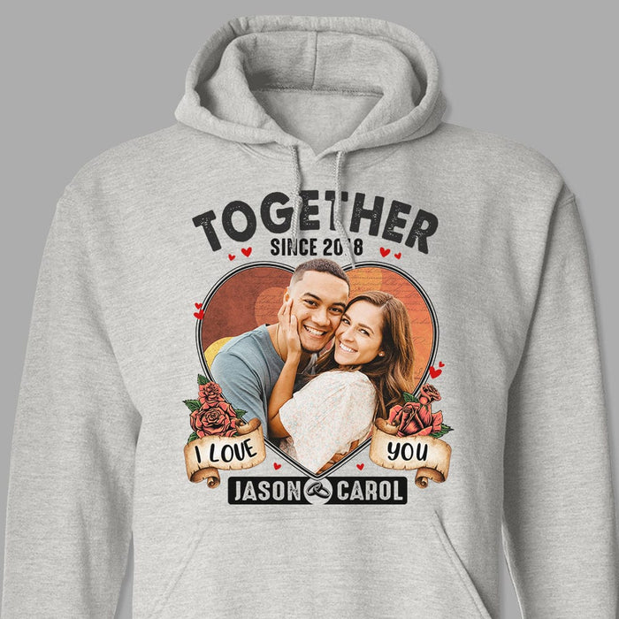 GeckoCustom Custom Photo I Love You Together Since Couple Bright Shirt TA29 890190