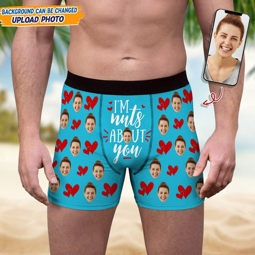 GeckoCustom Custom Photo I'm Nuts About You Boxer Briefs N304 889509