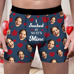 GeckoCustom Custom Photo I Sucked It - I Licked It Man's Boxer Valentine's Day, Anniversary Gift HA75 891816