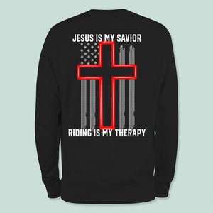 GeckoCustom Custom Photo Jesus Is My Savior Biker Shirt 889485