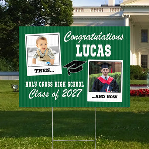 GeckoCustom Custom Photo Let's Make Memories Class Of 2025 Graduation Yard Sign HO82 893458