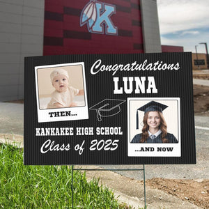 GeckoCustom Custom Photo Let's Make Memories Class Of 2025 Graduation Yard Sign HO82 893458