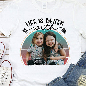 GeckoCustom Custom Photo Life Is Better With Grandkids Family Bright Shirt N304 890252