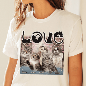 GeckoCustom Custom Photo Love Cats Vintage Bootleg Bright Shirt N304 890140