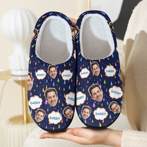 GeckoCustom Custom Photo Love You Daddy Christmas Gift Slippers HO82 893020