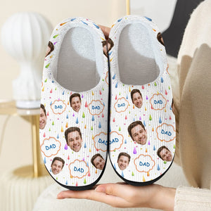 GeckoCustom Custom Photo Love You Daddy Christmas Gift Slippers HO82 893020