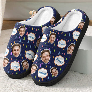 GeckoCustom Custom Photo Love You Daddy Christmas Gift Slippers HO82 893020