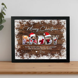 GeckoCustom Custom Photo Merry Christmas For Dad Family Picture Frame TA29 HO82 889898 10"x8"