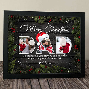 GeckoCustom Custom Photo Merry Christmas For Dad Family Picture Frame TA29 HO82 889898 10"x8"