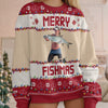 GeckoCustom Custom Photo Merry Fishmas Gift For Fishing Lovers Ugly Sweater HA75 891492