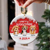 GeckoCustom Custom Photo Merry Woofmas Dog 3D Inflated Effect Printed Ornament N304 HA75 891540