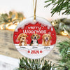 GeckoCustom Custom Photo Merry Woofmas Dog 3D Inflated Effect Printed Ornament N304 HA75 891540